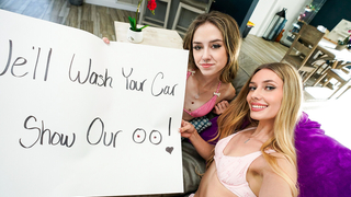 Daisy Fox, Emily Jade - Petite Stepsister Fucks Her Stepbrother In Threesome